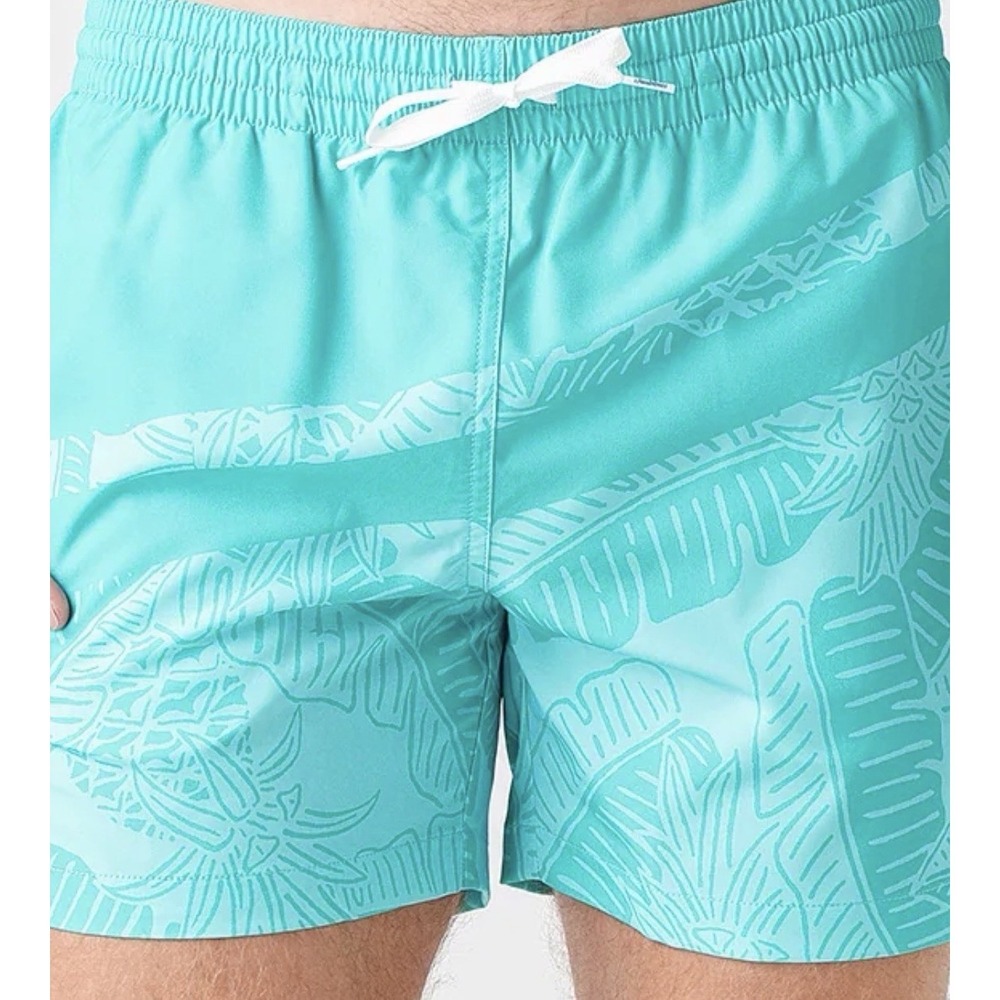 Chubbies Swim Trunks 7 Inch Men's XL Teal Tropical Pineapple Print Drawstring